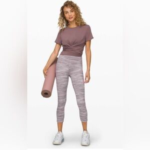 21. Lululemon Align Crop 21"
Space Dye Herringbone Jacquard Black Cherry 
Size 6